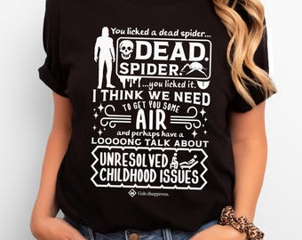 Gale You Just Licked a Dead Spider T-Shirt, Stop Licking the Damn Thing, Funny Gale Fan Top, Baldur&#39;s Gate 3 Shirt, Gale BG3 Tee
