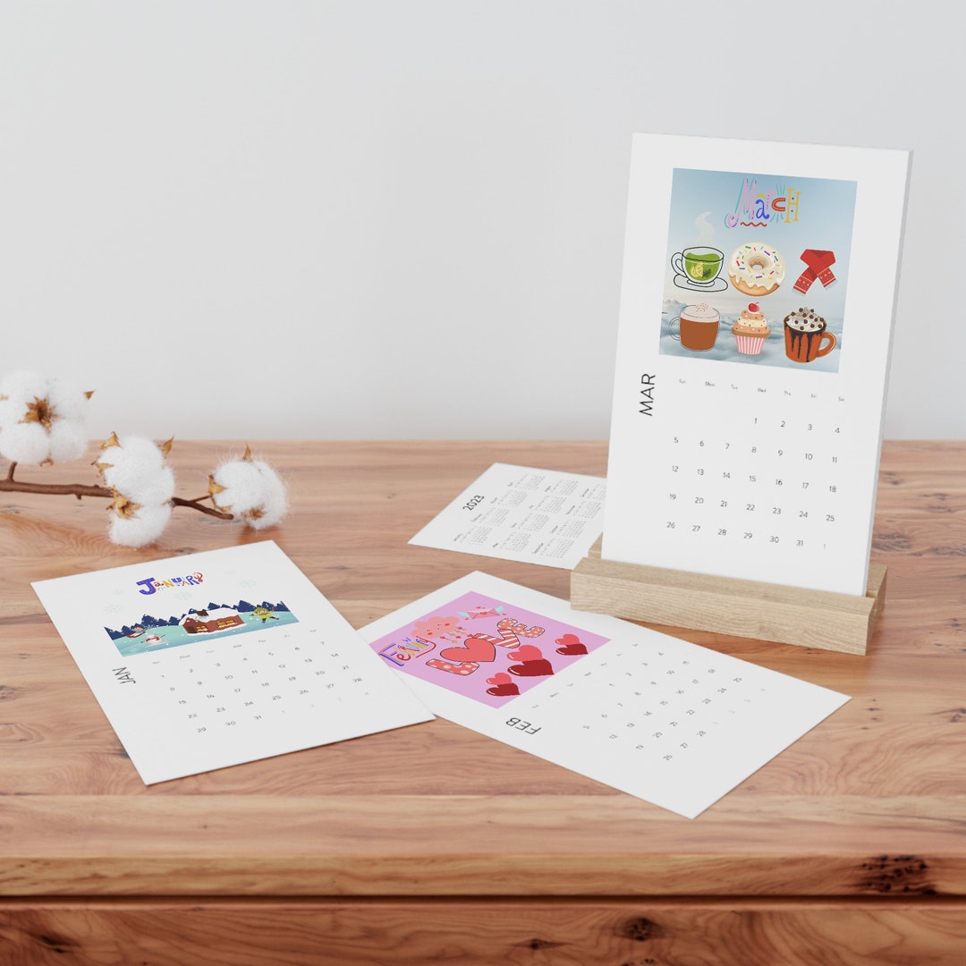 2023 Funny Desk Calendar 2023 Calendar With Wood Stand Etsy