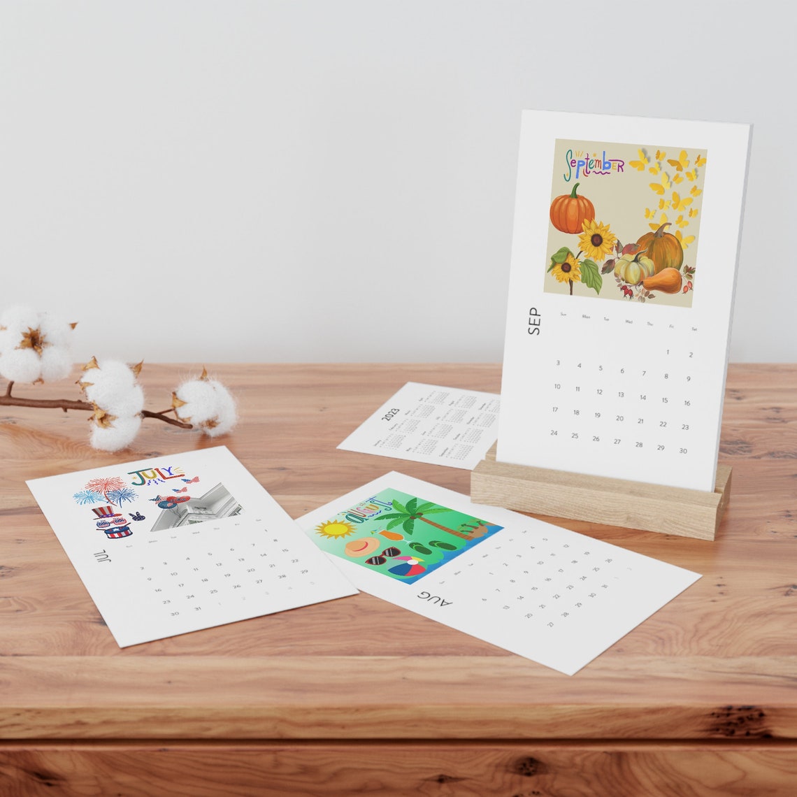 2023 Funny Desk Calendar 2023 Calendar With Wood Stand Etsy