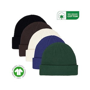 Pure Organic Cotton Beanie aus 100% Bio-Baumwolle (GOTS zertifiziert) | Nachhaltige Mütze | Bio Winter Mütze | Unisex Baumwoll Beanie