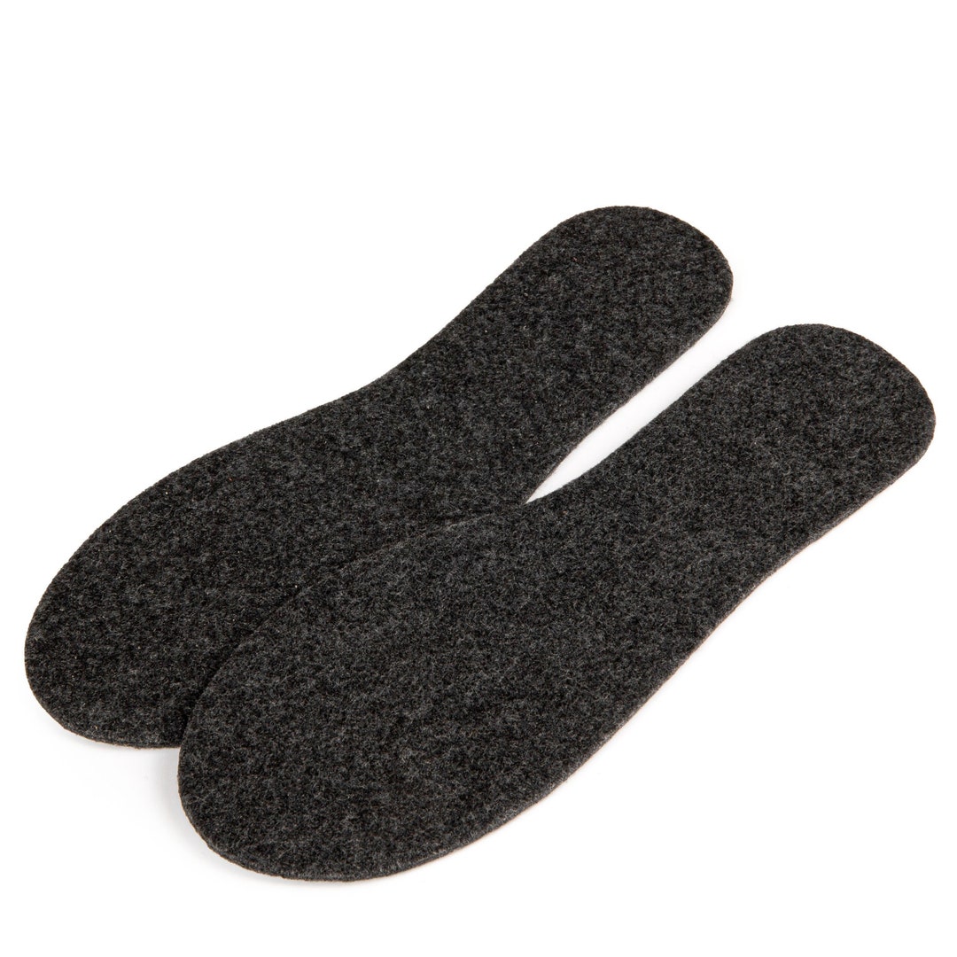 Black Felted Insoles L Wool Felt Insoles L Cushioned Inner Sole L Shoe Liners L Shoe Boot