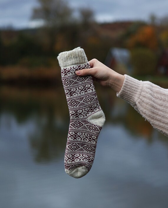Leo Design 2 Pares De Calcetines De Lana Noruega Para Hombre Y Mujer, Nórdico Hygge Con Lana De Alpaca, Tejido Térmico Suave Y Cálido, Multicolor