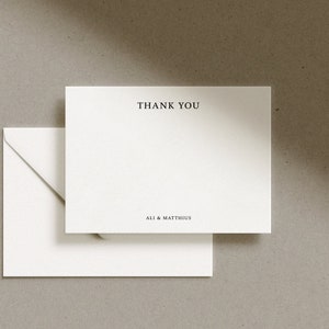 Ensemble de cartes de remerciements personnalisées minimalistes, cartes de remerciements personnalisées, cartes de mariage