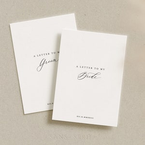 A Letter To My Bride/Groom, Wedding Cards, Script Collection