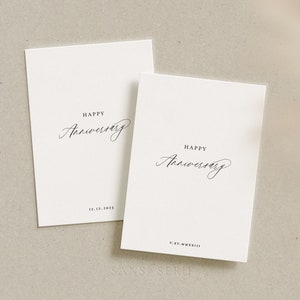 Carte de joyeux anniversaire, carte d'anniversaire pour petit ami, mari, partenaire, cadeau d'anniversaire, carte Je t'aime, carte de Saint-Valentin, minimaliste