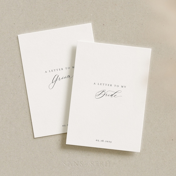 A Letter To My Bride/Groom, Wedding Cards, Script Collection
