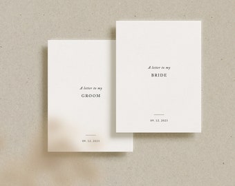 A Letter To My Bride/Groom, Classic Minimalist Wedding Cards, Archibald Collection