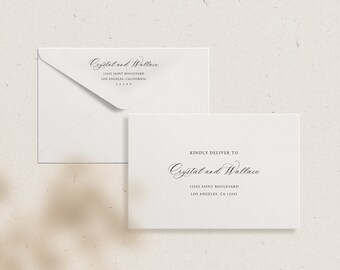 Envelope Address Template, Elegant Script, Templett Instant Download, Editable & Printable, Demo Available - Amelie