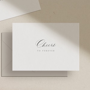 Salutations pour toujours, carte de voeux de mariage, voeux de mariage, carte minimaliste avec script