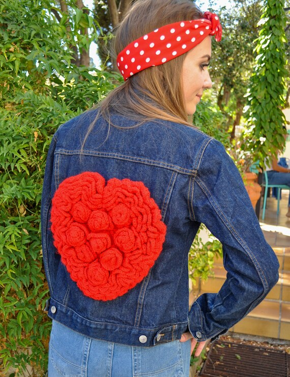 Custom jean shop jacket embroidery
