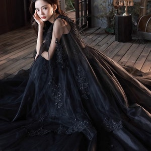 Fairy Formal Dress-elegant Dress-black Dress-cottagecore - Etsy