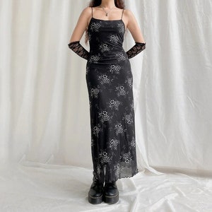 Y2K Floral Fairy Grunge Long Dress Vintage Floral Mesh Slip - Etsy