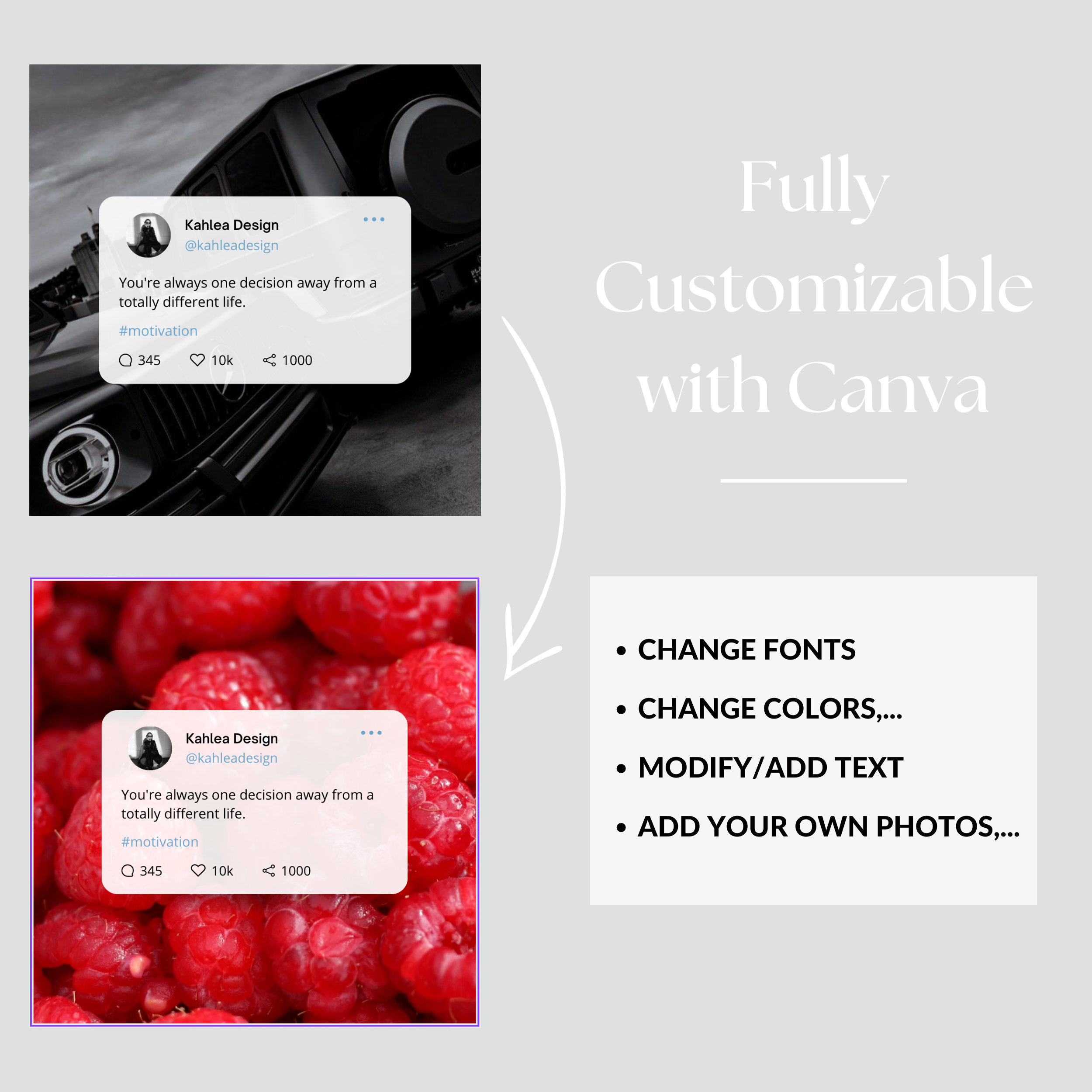 50 Instagram Post Templates | Instagram Canva Templatei IG Engaging ...
