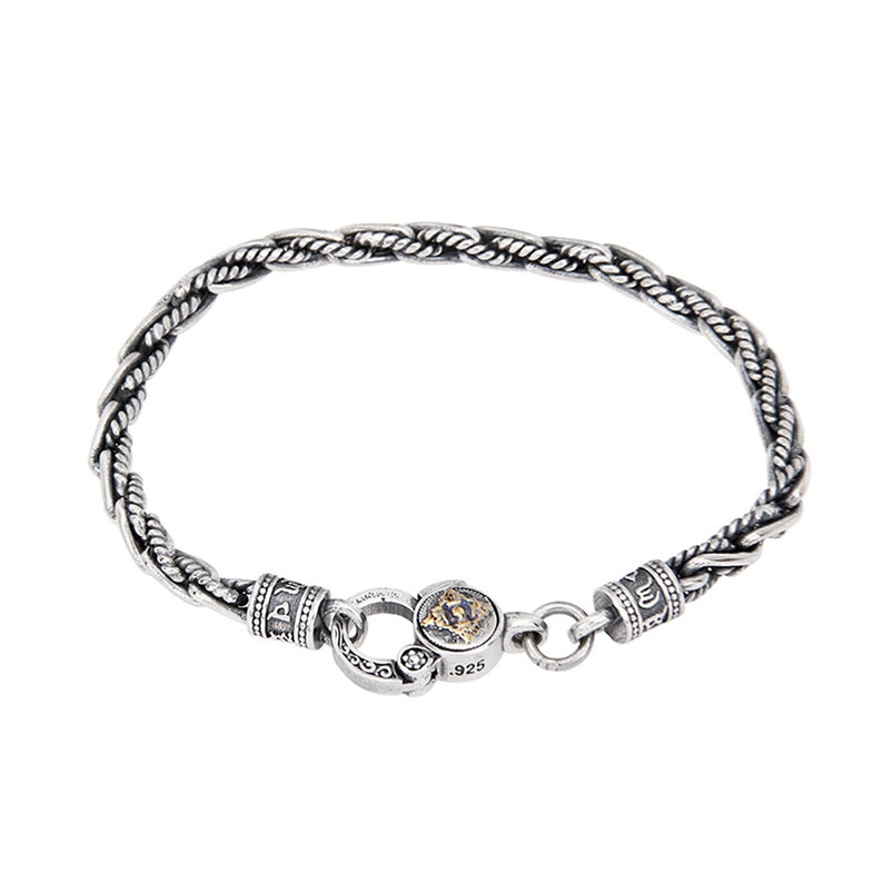 Vintage Sanskrit Rope Chain Silver Braceletretro Sanskrit Etsy