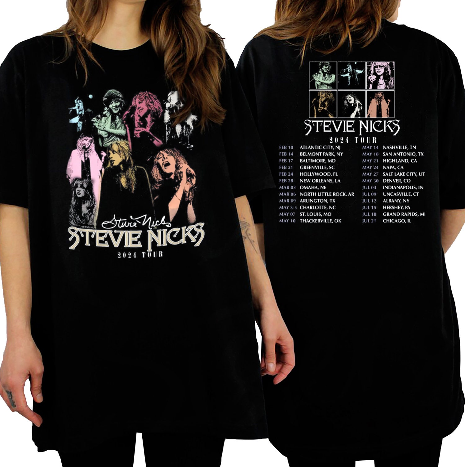 Stevie Nicks 2025 Tour Merch, 2025 Stevie Nicks Live In Concert Shirt