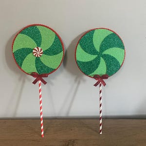 Handmade Lollipops, Christmas Lollipops, Christmas Decor, Tree Decor, Holiday Decor, Embellishments, Wreath Attachments