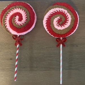 Handmade Lollipops, Christmas Lollipops, Christmas Decor, Wreath Attachments, Garland Attachments, Tree Decor, Embellishments