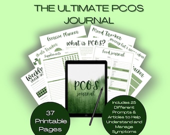 The Ultimate PCOS Journal Printable l PCOS planner l Pcos tracker l PCOS Diary l Pcos Awareness l Symptom Tracker l Pain Management l Green