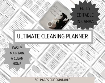 Cleaning Checklist l Cleaning Schedule l House Cleaning l Cleaning List l Spring Cleaning l Cleaning Chart l Editable Checklist