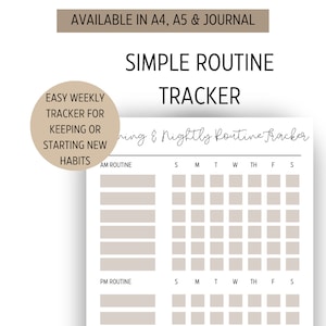Morning & Nightly Routine Tracker l Daily Planner l Habit Tracker l Self-Care Tracker l Productivity Tool l Habit Planner l Routine Planner