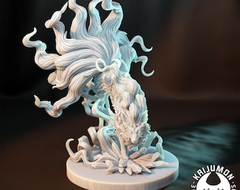 Vulpix - Ninetails || Icefox Kaijumon|| Extra Durable 3D Resin Print