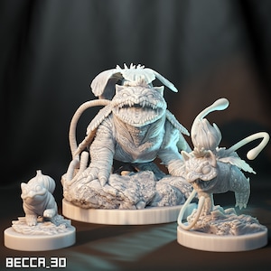 Bulbasaur - Ivysaur - Venusaur || Frog Kaijumon || Extra Durable 3D Resin Print