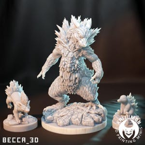 Cyndaquil - Quilava - Typhlosion || Kaijumon Badger || Extra Durable 3D Resin Print