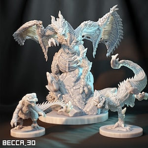 Charmander - Charmeleon - Charizard || Kaijumon Lizard Evolutions || Extra Durable 3D Resin Print