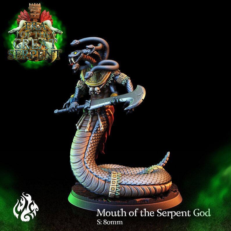 Naga Yuan Ti Mouth of the Serpent God Extra Durable 3D Resin Print