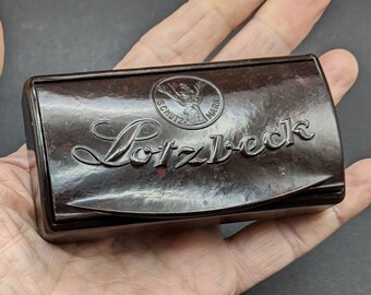 Vintage German Bakelite 'LOTZBECK' Snuff Box, Ingolstadt 'Schnupftabak' Collectible Bakelite Tobacciana, Model 4731.