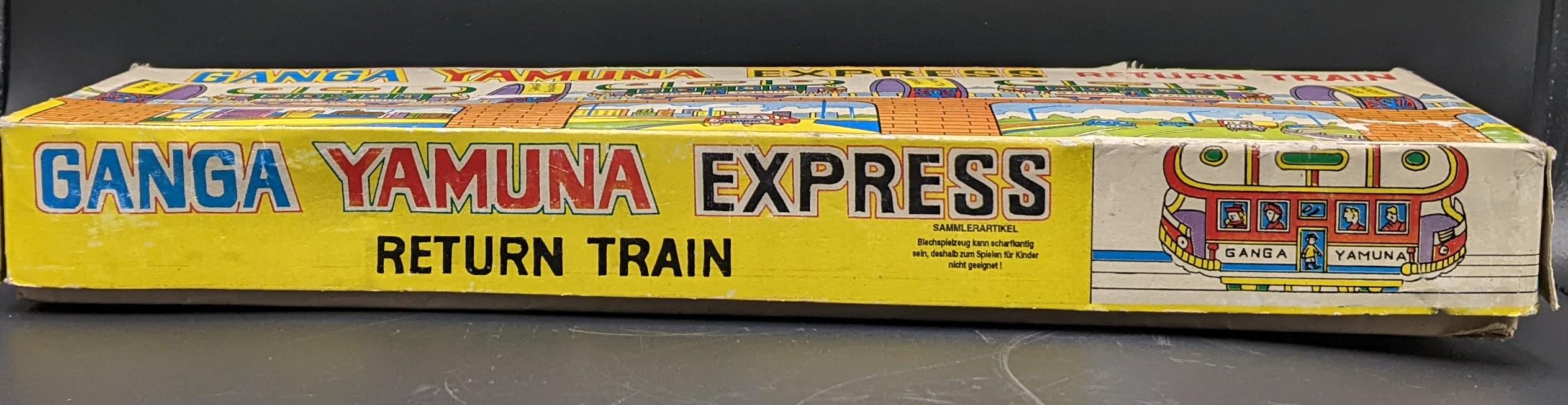 GANGA YAMUNA EXPRESS ブリキ製鉄道模型 1970's GANGA Yamuna Express Return Train Set From India, Tinplate