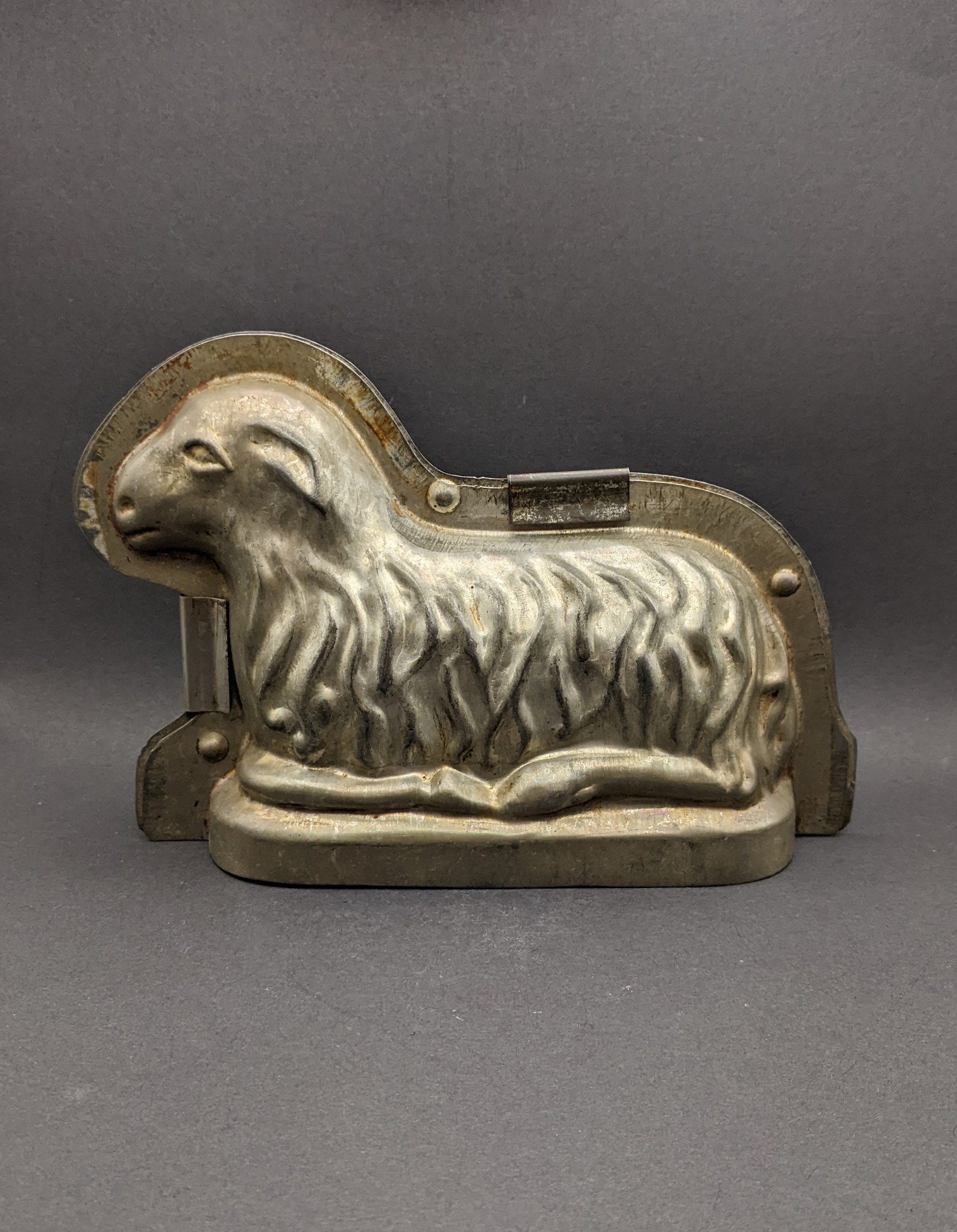 Vintage German Lamb Cake or Chocolate Mold, Rustic Lamb/Sheep Baking Form,