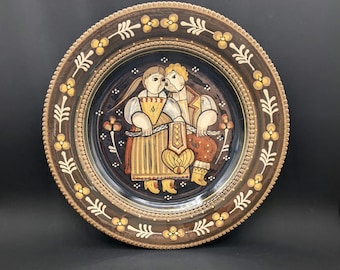 Vintage Hans Schneider Steffisburg Switzerland Set of 6 Folk Art