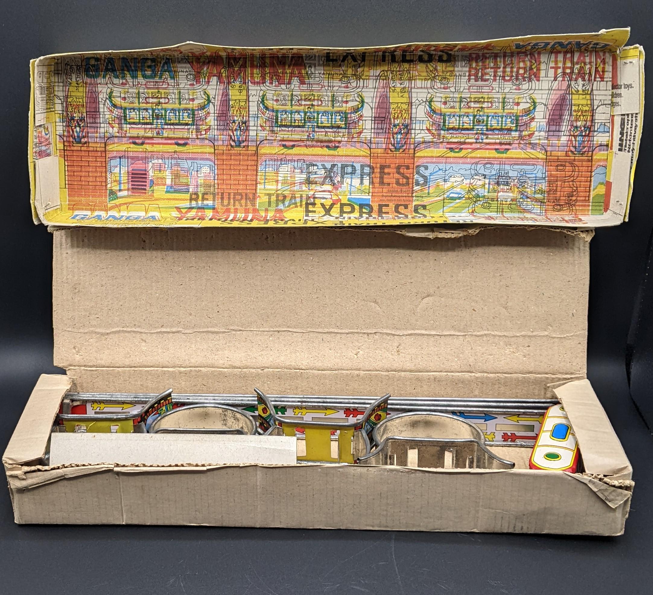 1970's GANGA Yamuna Express Return Train Set From India, Tinplate