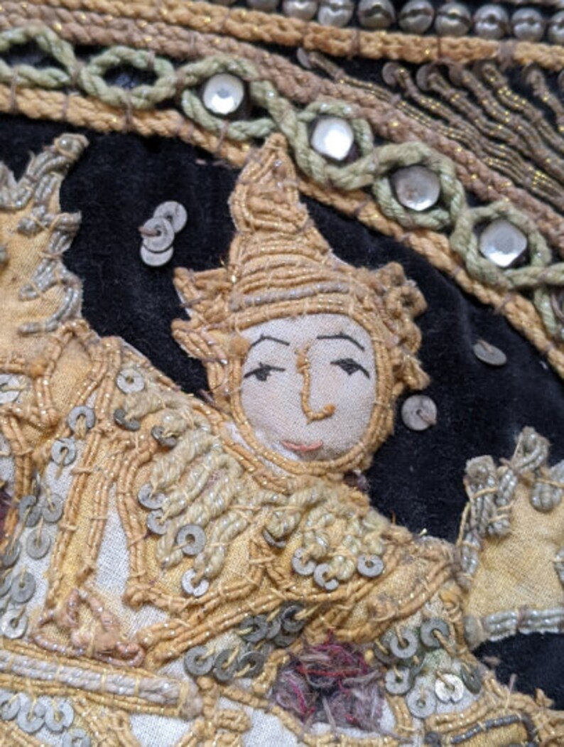 Vintage Burmese 'kalaga' Embroidered Tapestry Etsy