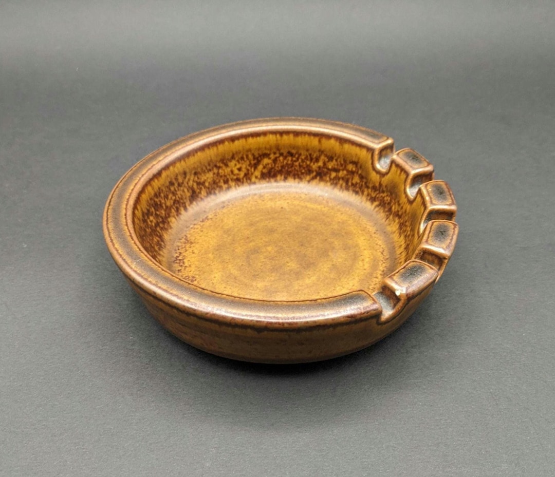 1960's ARABIA Finland 'RUSKA' Series Ashtray by Ulla Procopé, Speckled ...