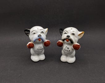 Vintage Bonzo the Dog, Ceramic Salt and Pepper Shakers, Souvenir