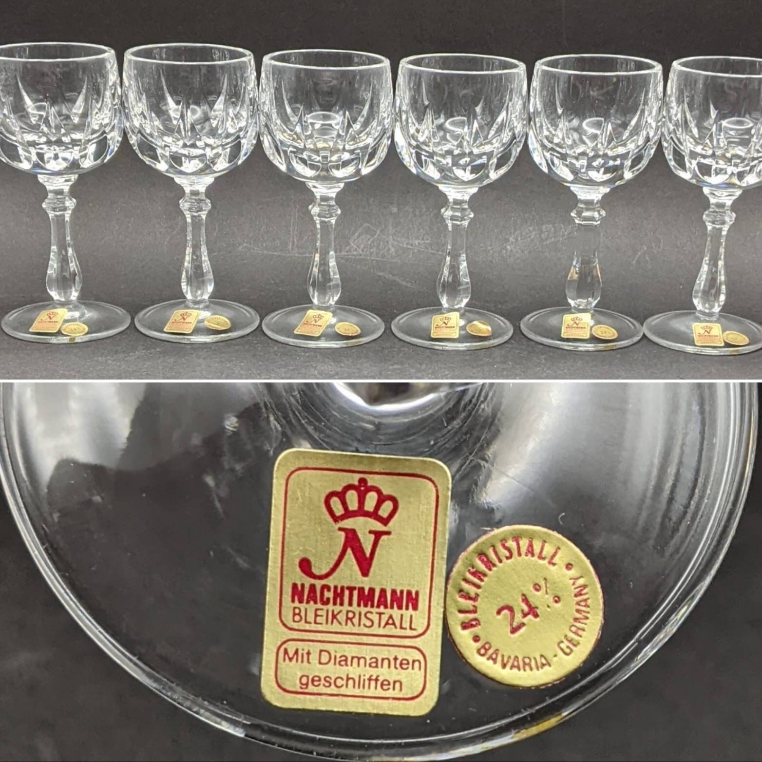NACHTMANN Likörgläser 24% Likörgläser, New Old Stock 
