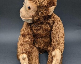 HERMANN Teddy Original Monkey, 1950-60's Large Size German Mohair