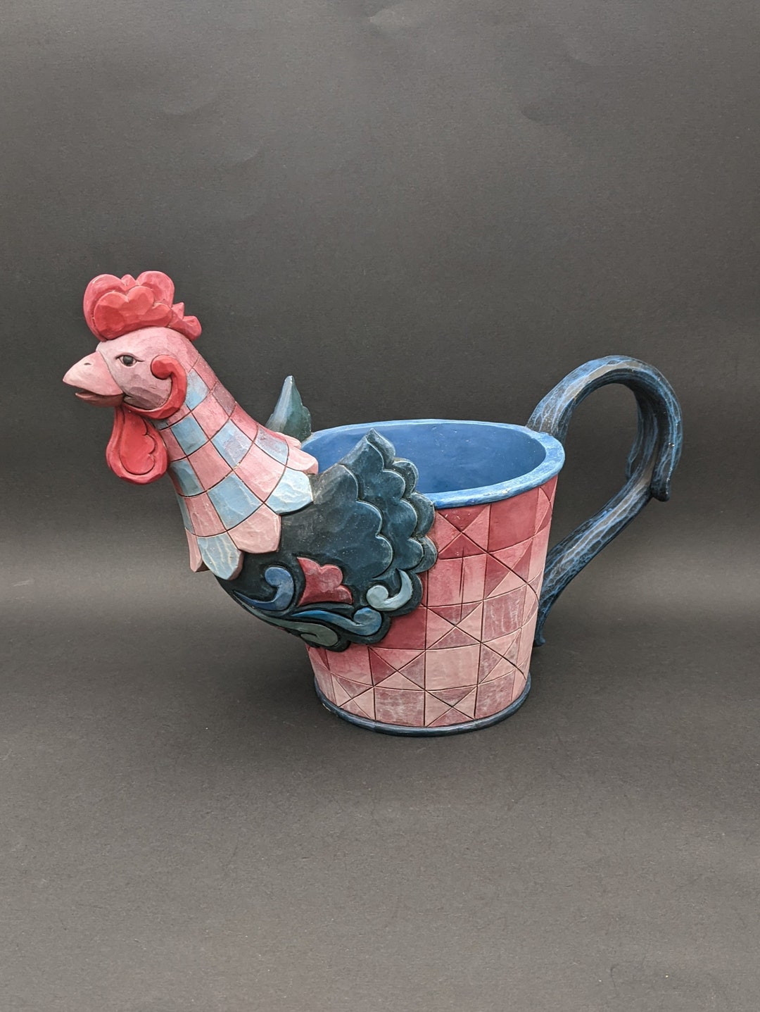 JIM SHORE Heartwood Creek Rooster Planter 4012619, Collectible Jim