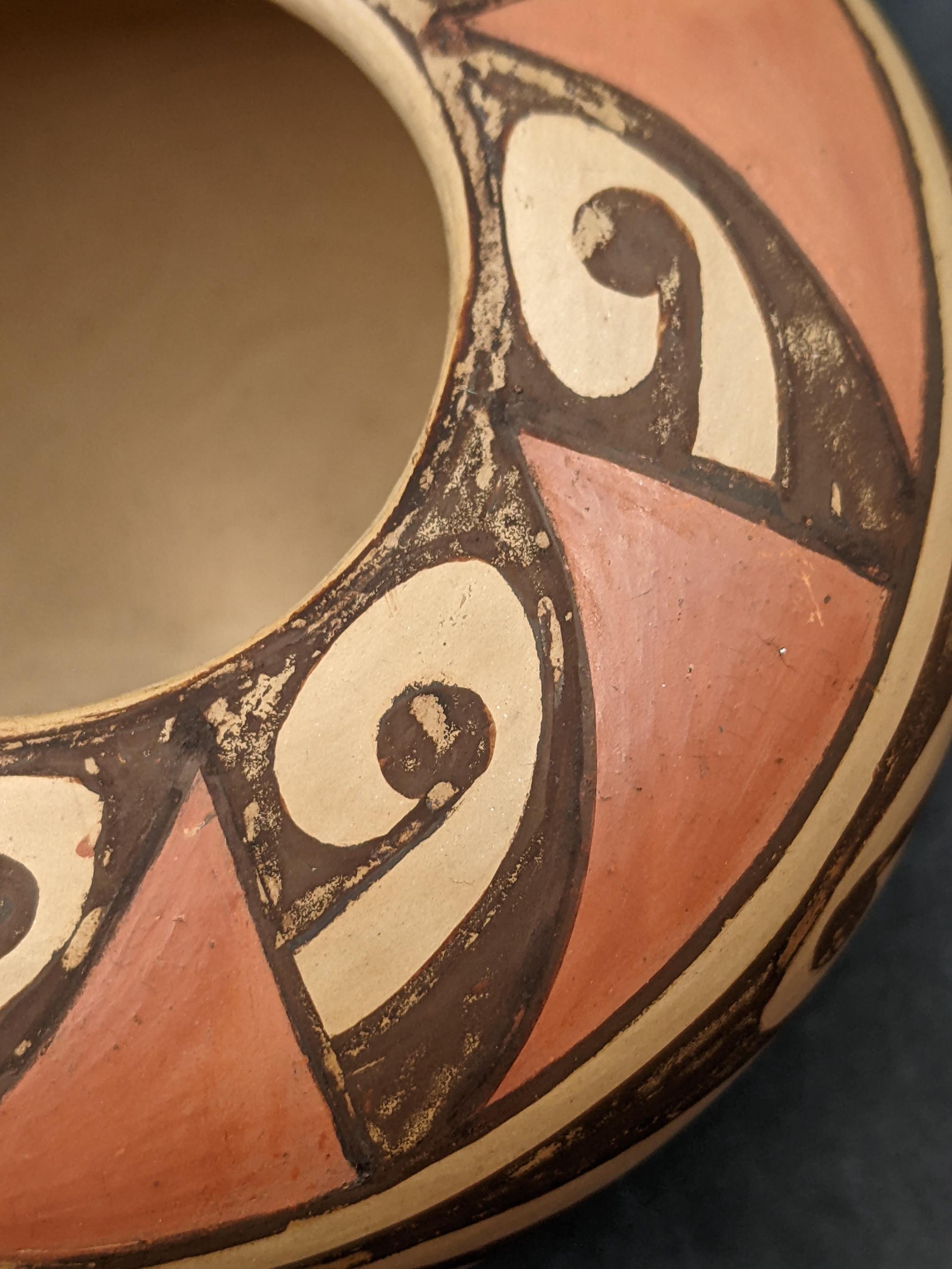 HOPI VERLA DEWAKUKU Tewa Village Polychrome Pot, Vintage Native