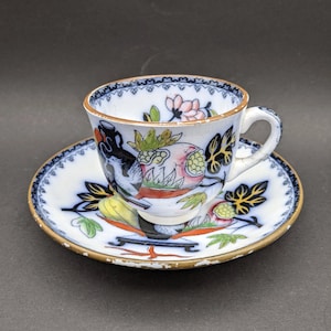 Antique John Ridgway Porcelain Tea Cup & Saucer Set C.1830s - Etsy