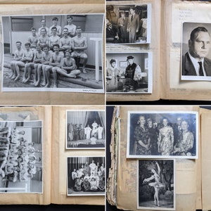 Fascinerande ephemera-klippbok från 1950-talet med foton, program, konst, teater och tecknade serier från den tiden, över 200 sidor med bidrag.