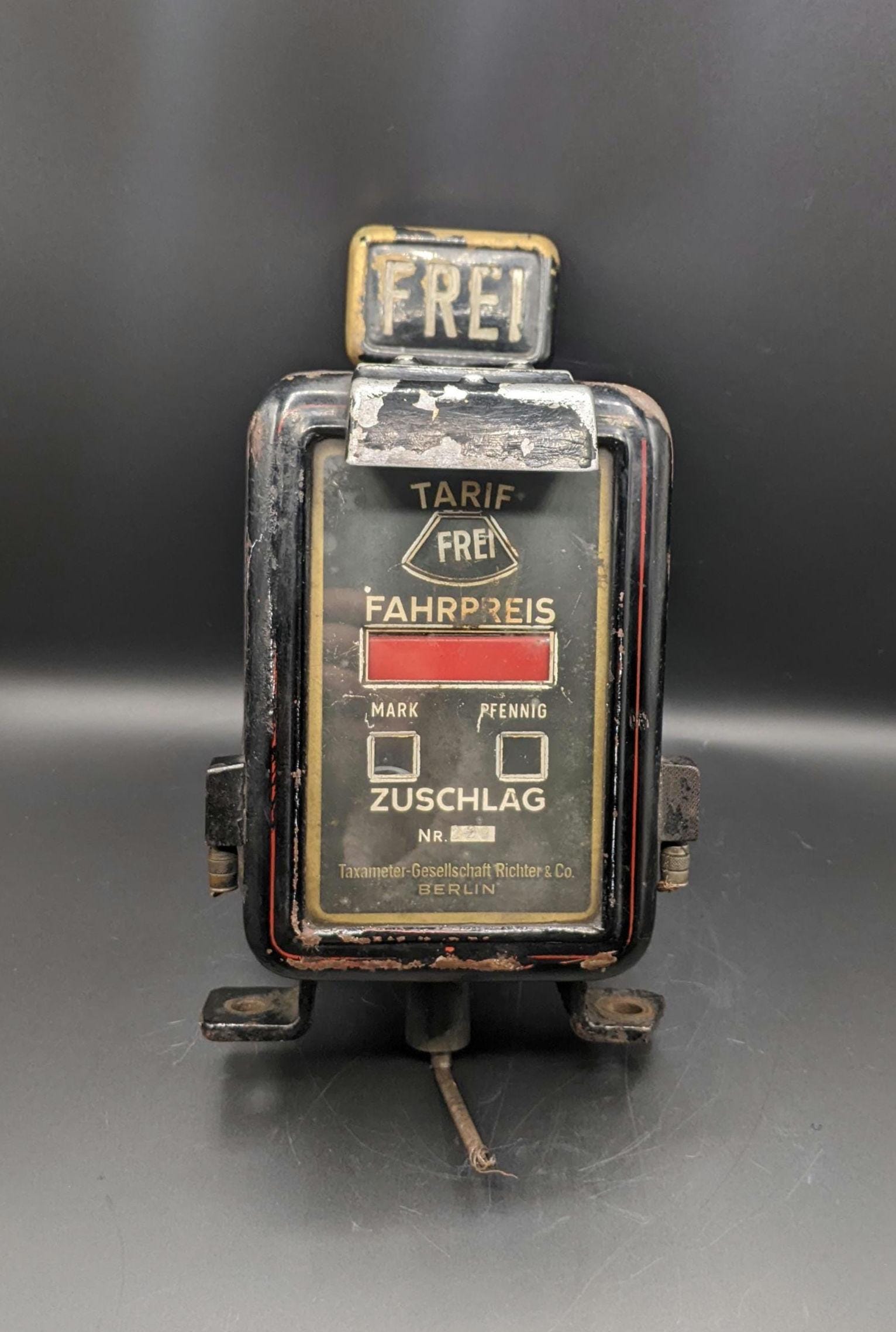 1950年代のオリジナルドイツ製タクシーメーター、ベルリン製機械式