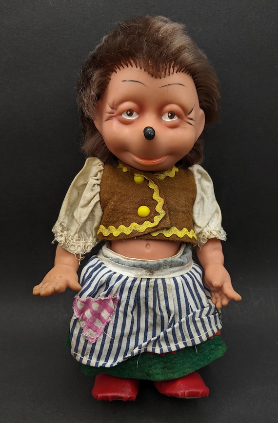 Steiff MICKI Hedgehog Character Doll, German 1960's Rubber and