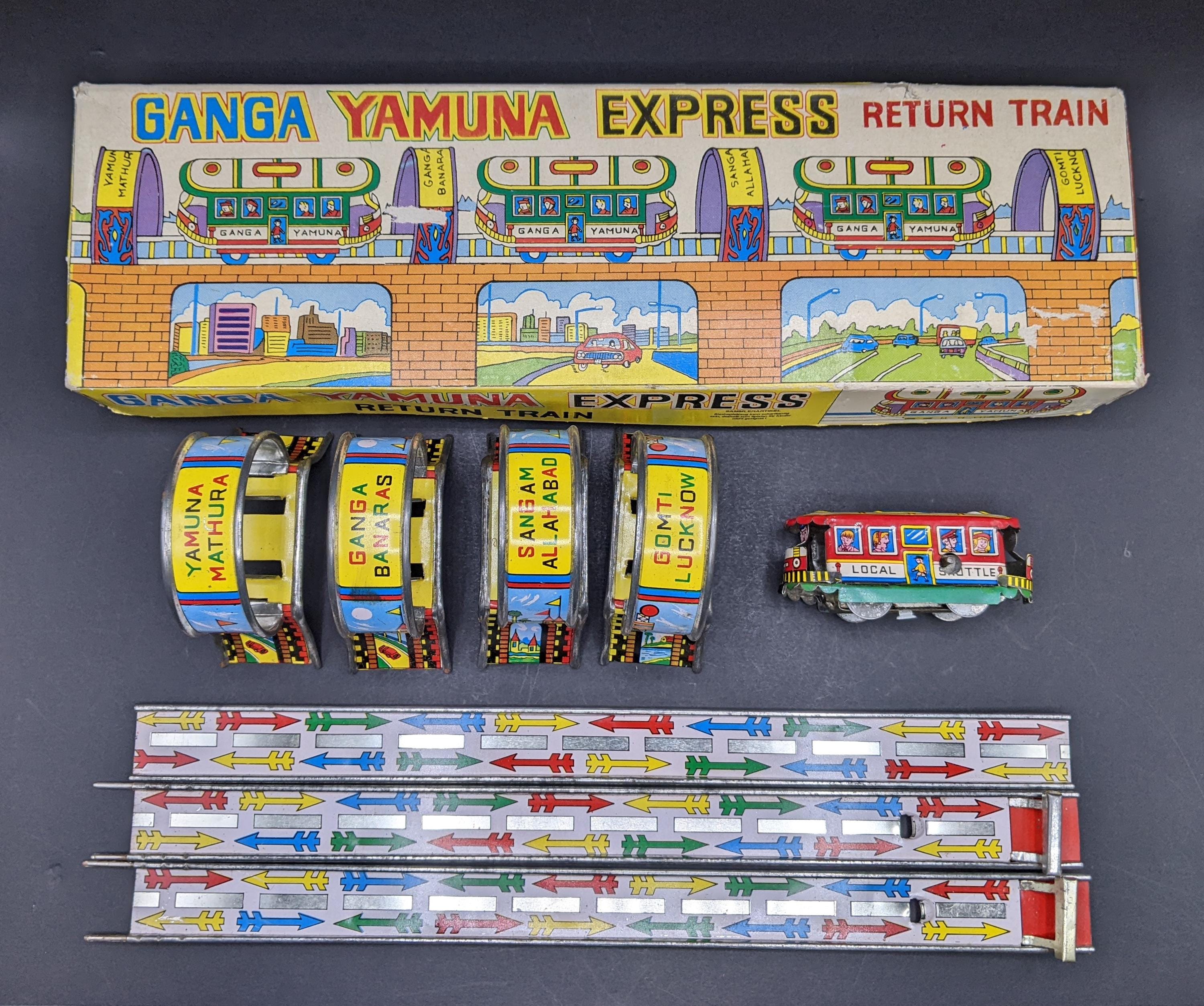 1970's GANGA Yamuna Express Return Train Set From India, Tinplate