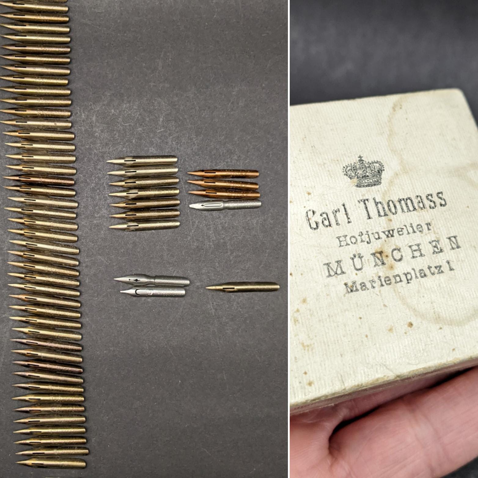 60 Antique German Dip Pen Nibs, Job Lot Various Ink Pen Nibs, Makers ...