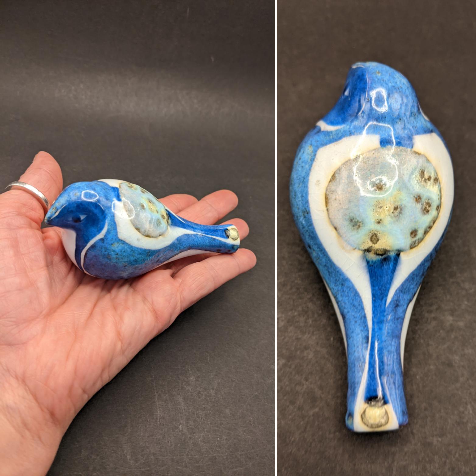 ROYAL COPENHAGEN Aluminia Faience Bird Flute by 'inge-lise Koefoed