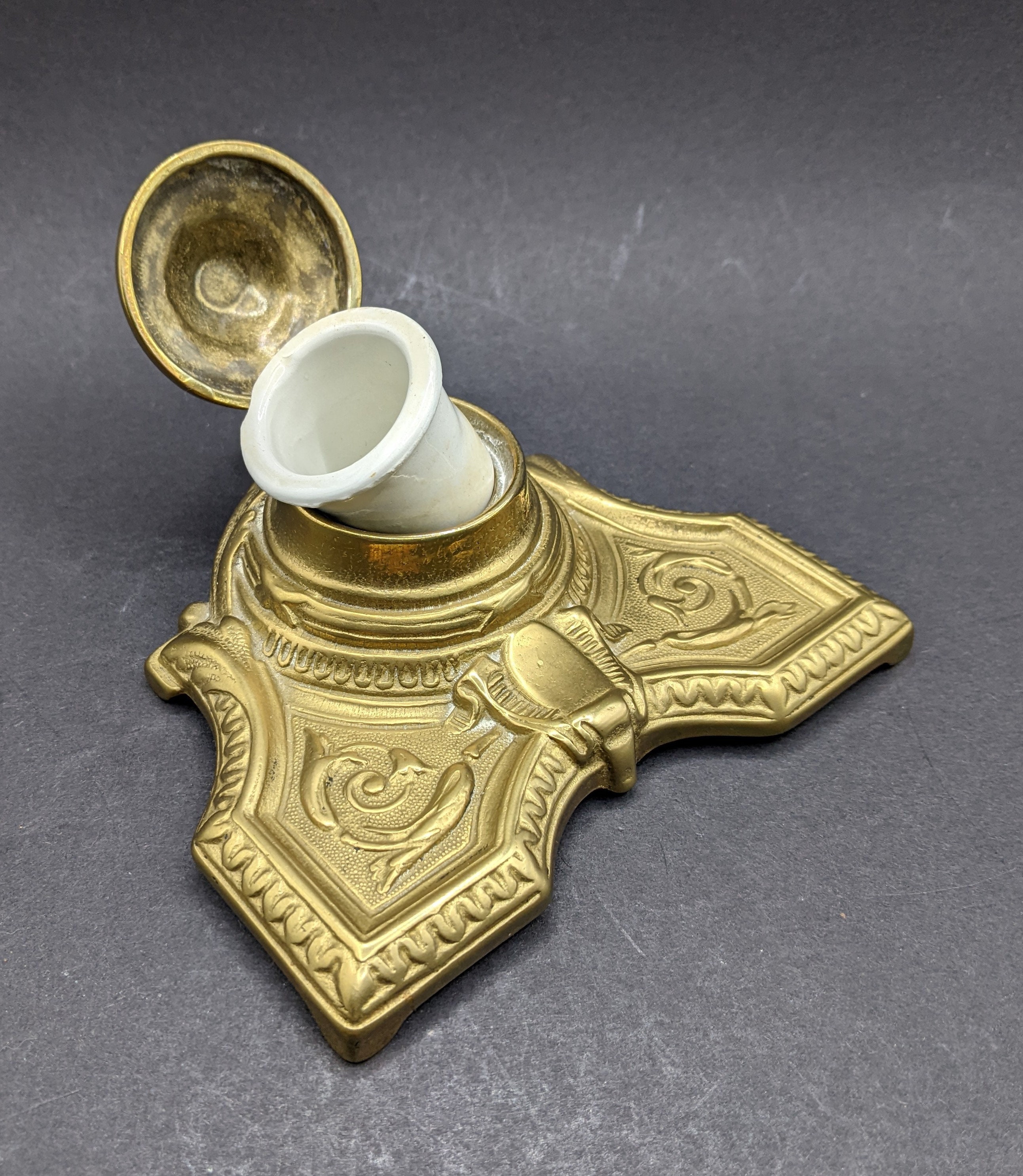 Pair of brass, Scottish thistle, candle sticks (SBG) Pair of brass, Scottish thistle, candle sticks (SBG)