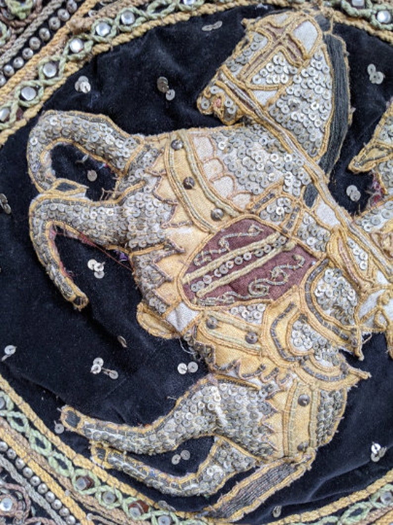 Vintage Burmese 'kalaga' Embroidered Tapestry Etsy